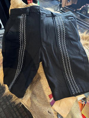 Guayabera linen shorts