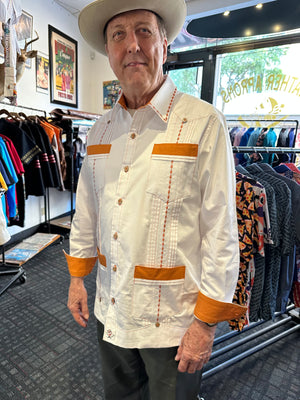 Sugar skull UT longhorns guayabera