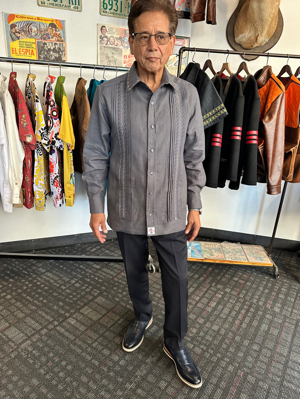 Mr.Sotos long sleeve linen guayabera