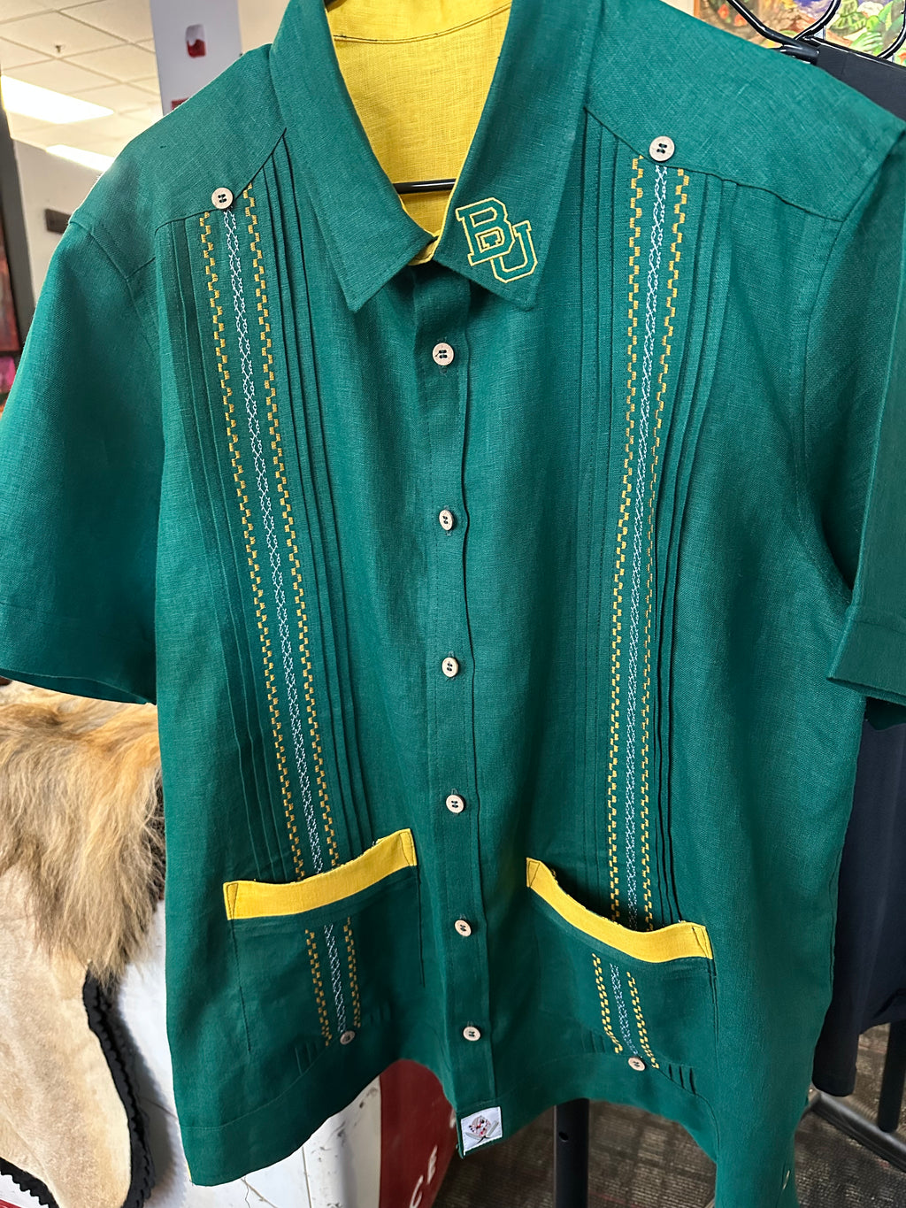 Baylor university linen guayabera