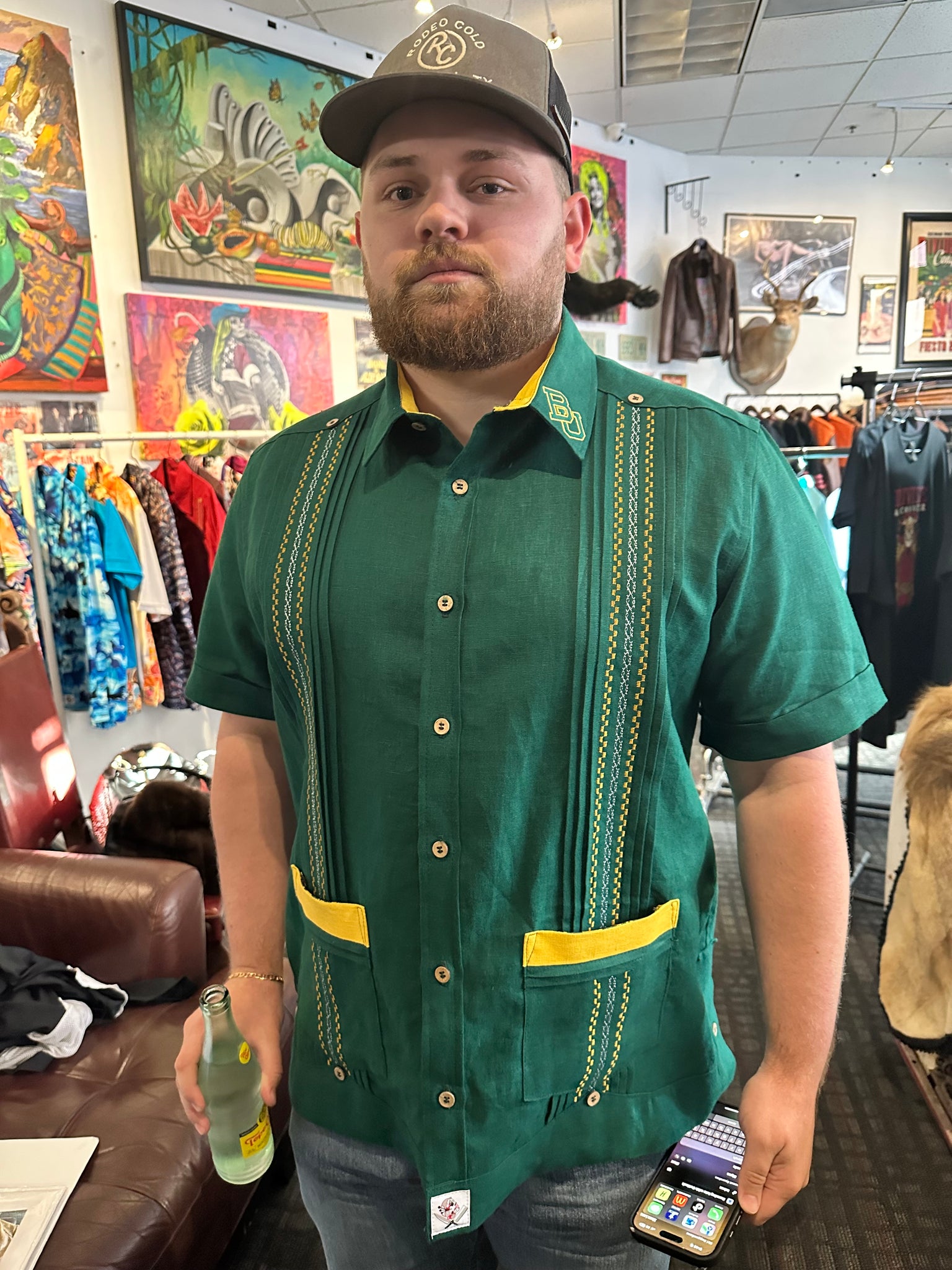 Baylor university linen guayabera