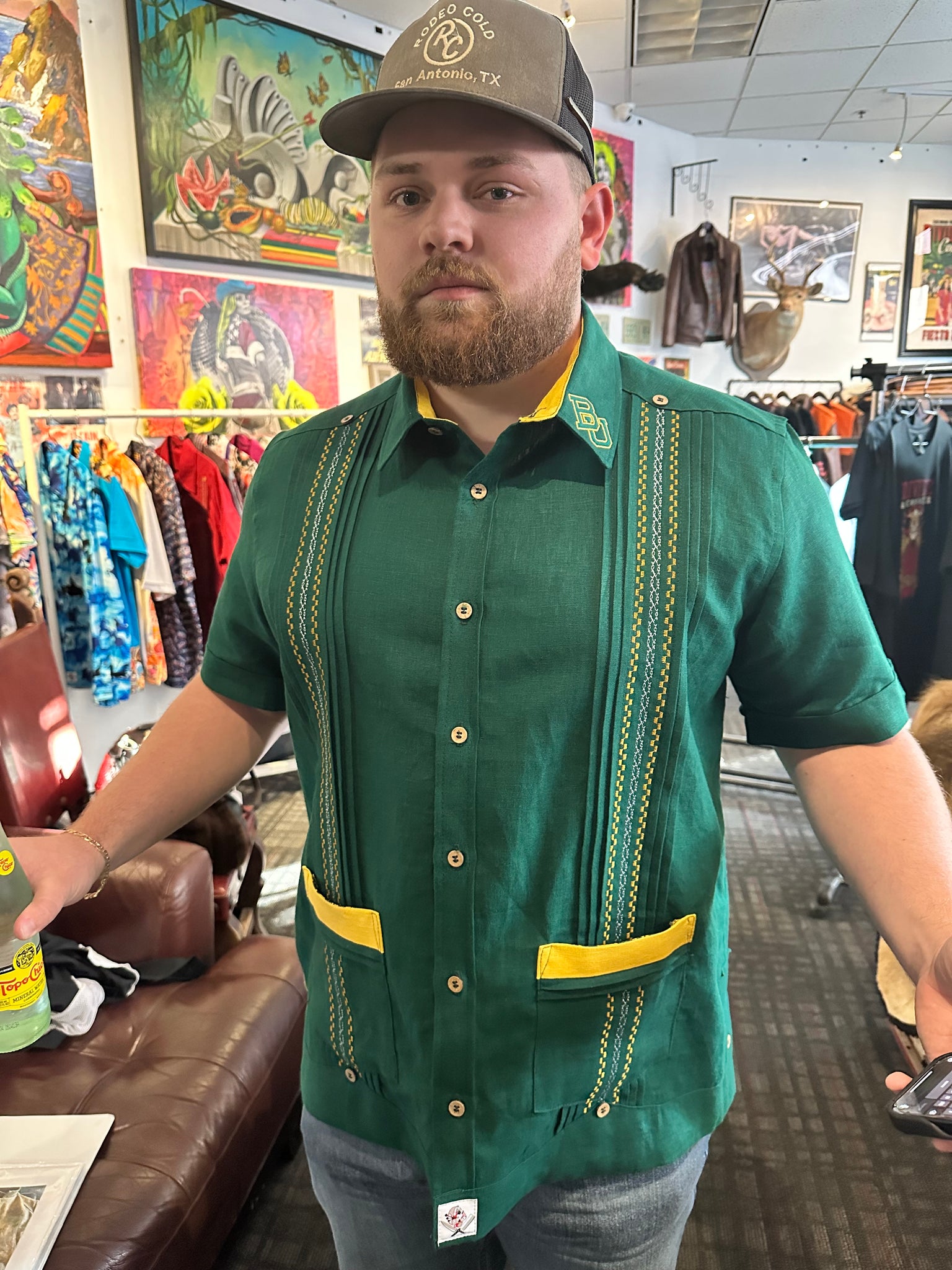 Baylor university linen guayabera