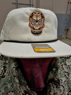 Dia de Los muertos UT Austin hat (off white)