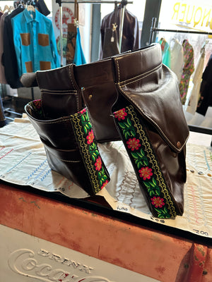 Leather bird belt bags