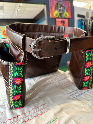 Leather bird belt bags