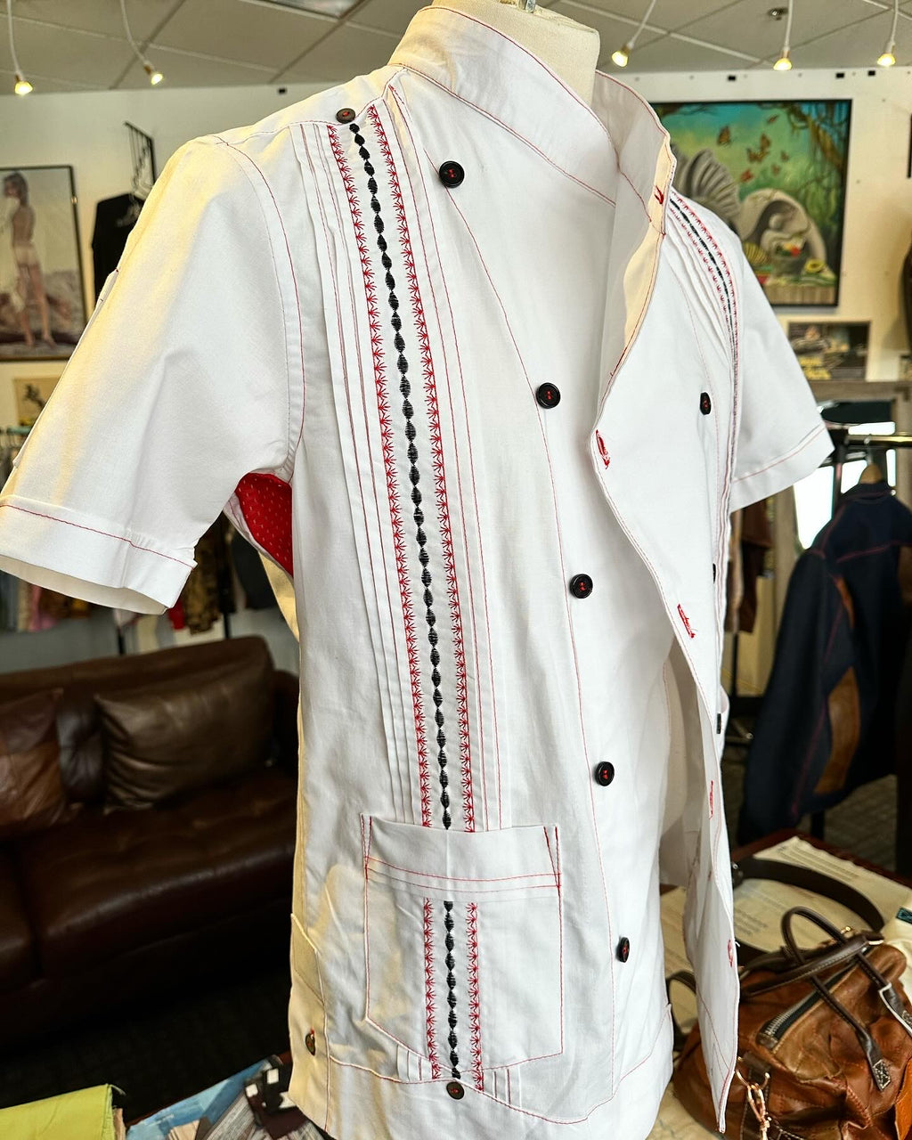 Guayabera chef coats (solid colors)