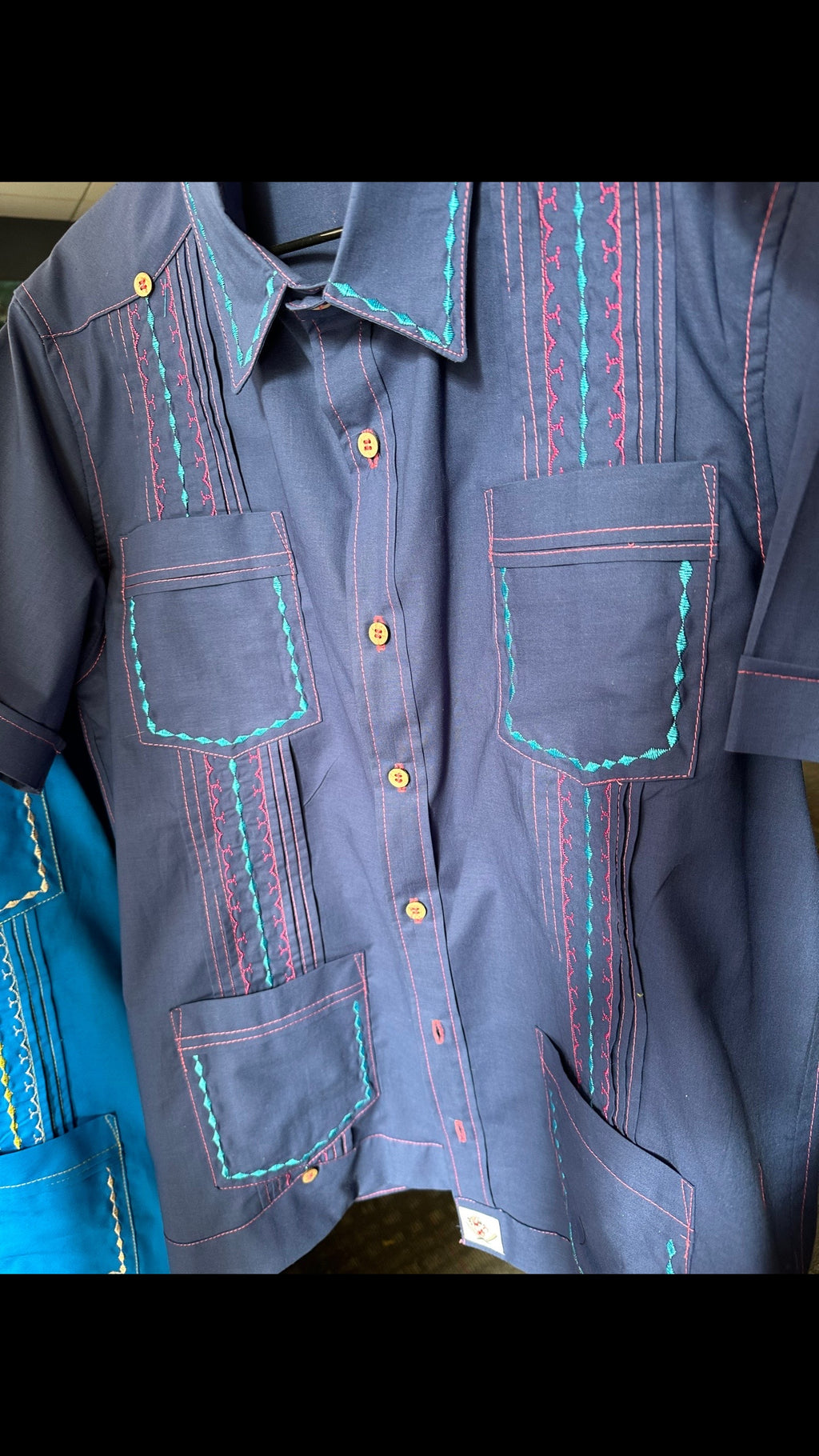 Crystal blue persuasion guayabera
