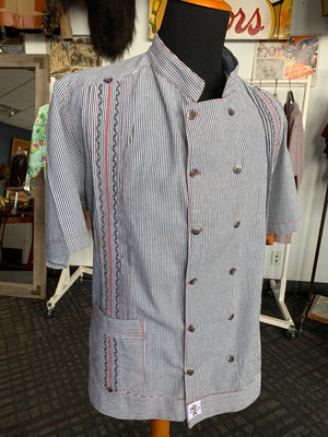 Guayabera chef coat (seersucker)