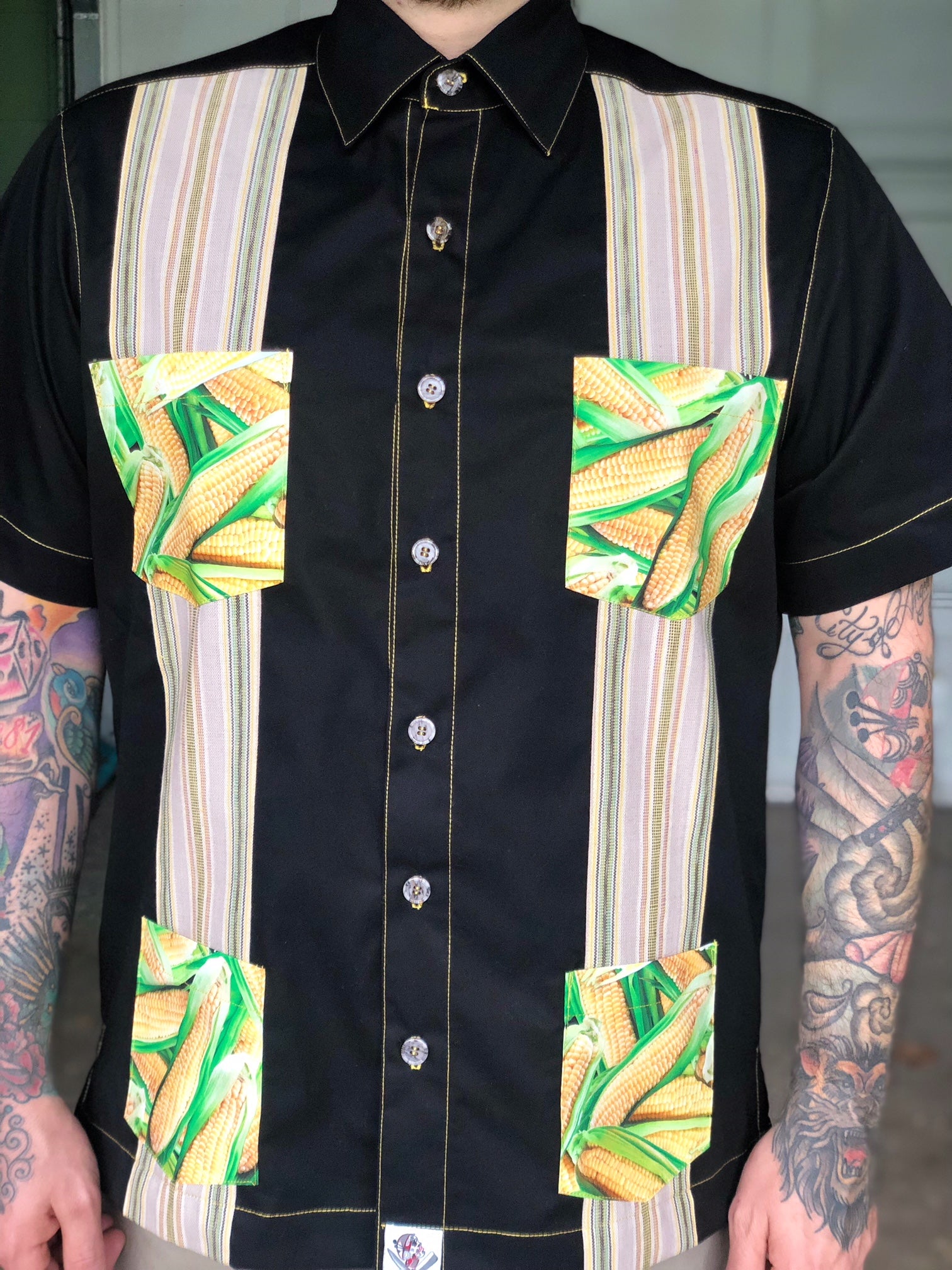 "Masa Life" guayabera,  A tribute to the elote man in South Bay LA