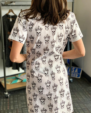 Crowned skull guayabera dress