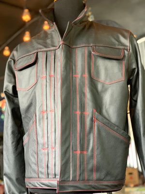 “Gustavo” black leather jacket