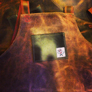 children's Leather  aprons (brown)