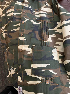 Classic camo long sleeve guayabera