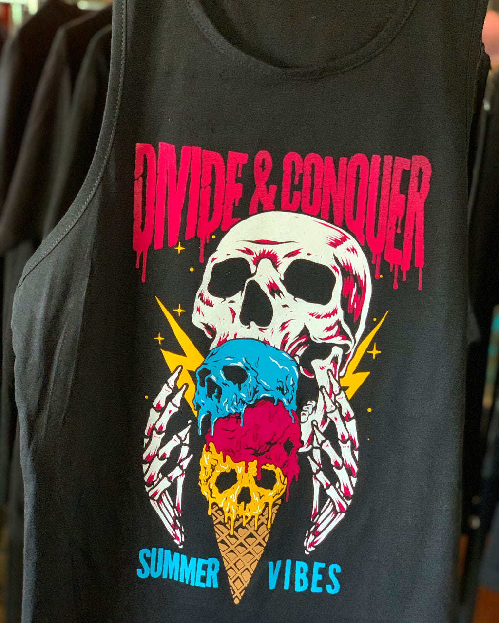 Divide & Conquer tank & vneck “summer vibes”