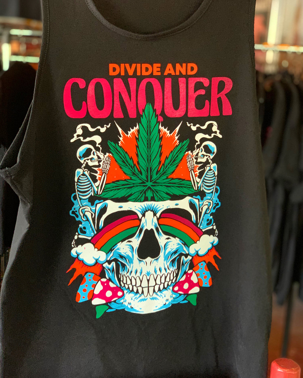 Divide & Conquer vneck praise to the Ganja farmer