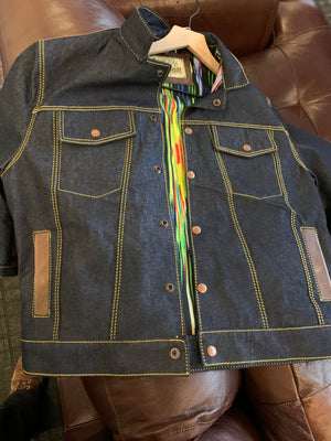 The 50/50 denim & leather jacket