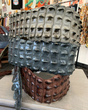 Crocodile women’s wide belt