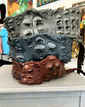 Crocodile women’s wide belt