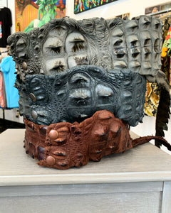 Crocodile women’s wide belt