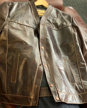 Leather cardigan 2