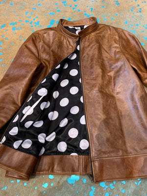 The polka dot King leather jacket