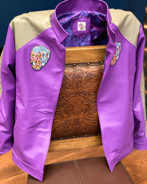 Gorilla purple leather jacket
