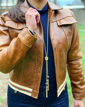 “Triad leathers” women’s leather jacket