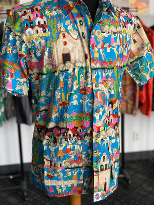 Day of the dead celebration guayabera