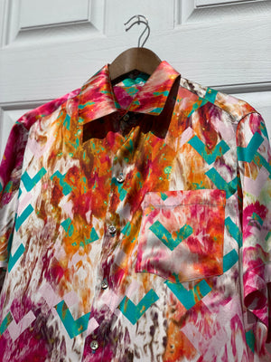 “Fuk you,I’m out” Italian silk shirt