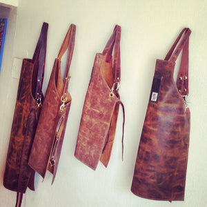 children's Leather  aprons (brown)