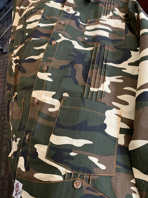 Classic camo long sleeve guayabera