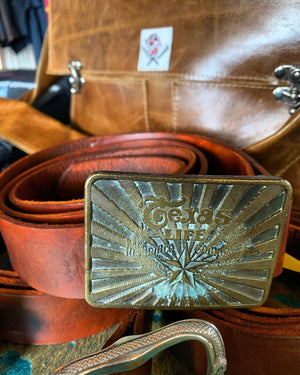 “Texas Life Insurance” super vintage leather belt