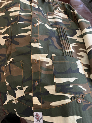 Classic camo long sleeve guayabera