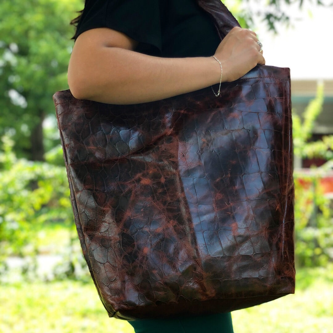Leather Tote-bag "Alices bag”