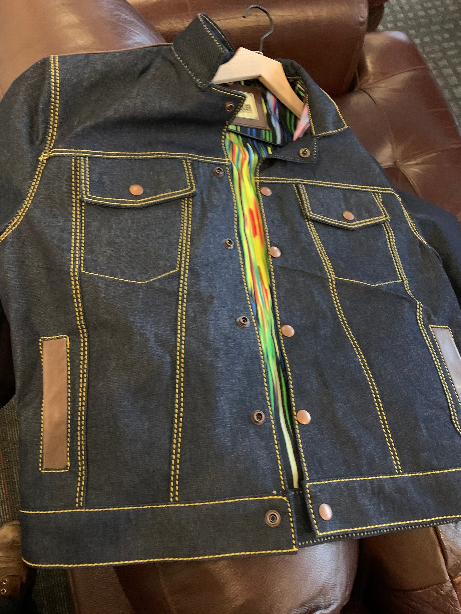 The 50/50 denim & leather jacket