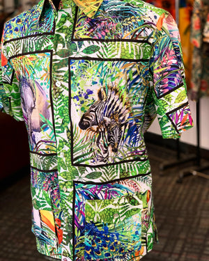Zoo animals guayabera