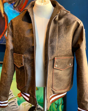 The leather bomber jacket