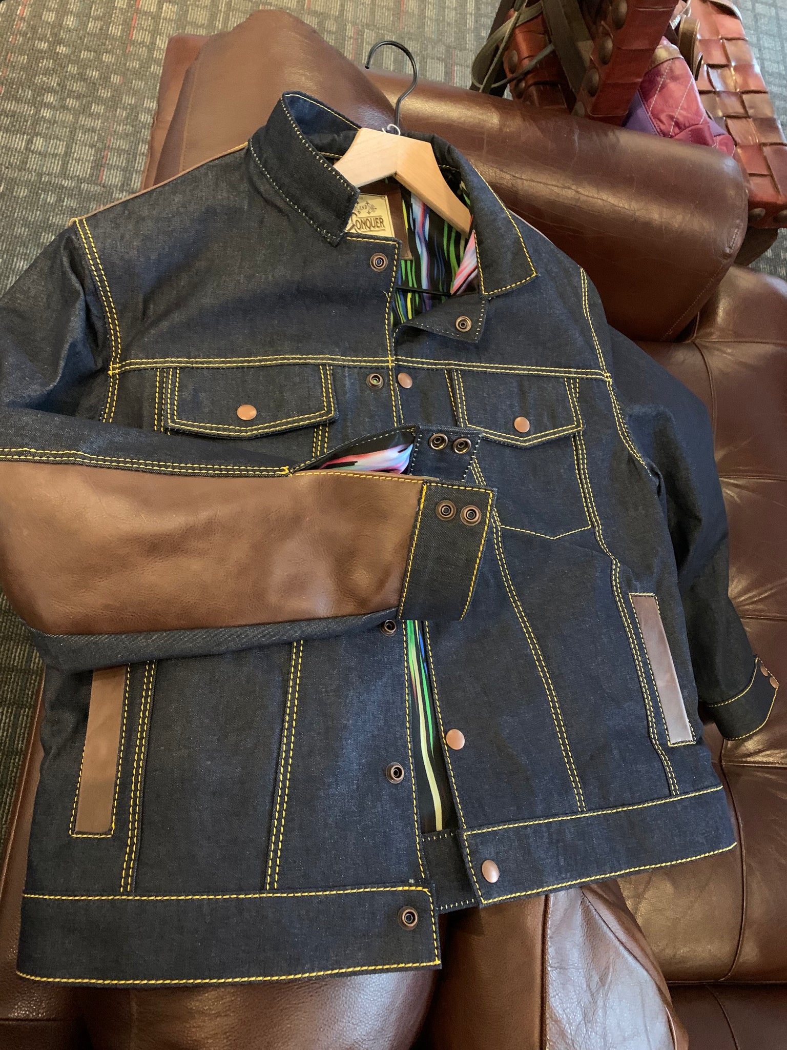 The 50/50 denim & leather jacket