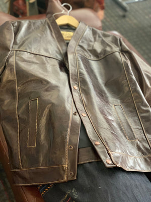 Leather cardigan 2