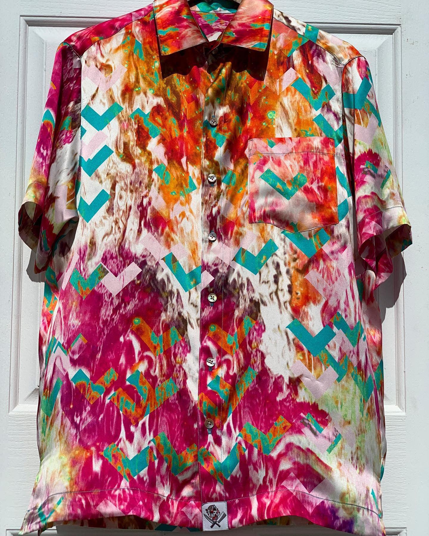 “Fuk you,I’m out” Italian silk shirt
