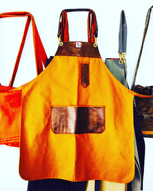 The "Dominguez" canvas & leather apron