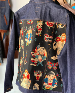 Denim jacket “ reversed lining denim jacket