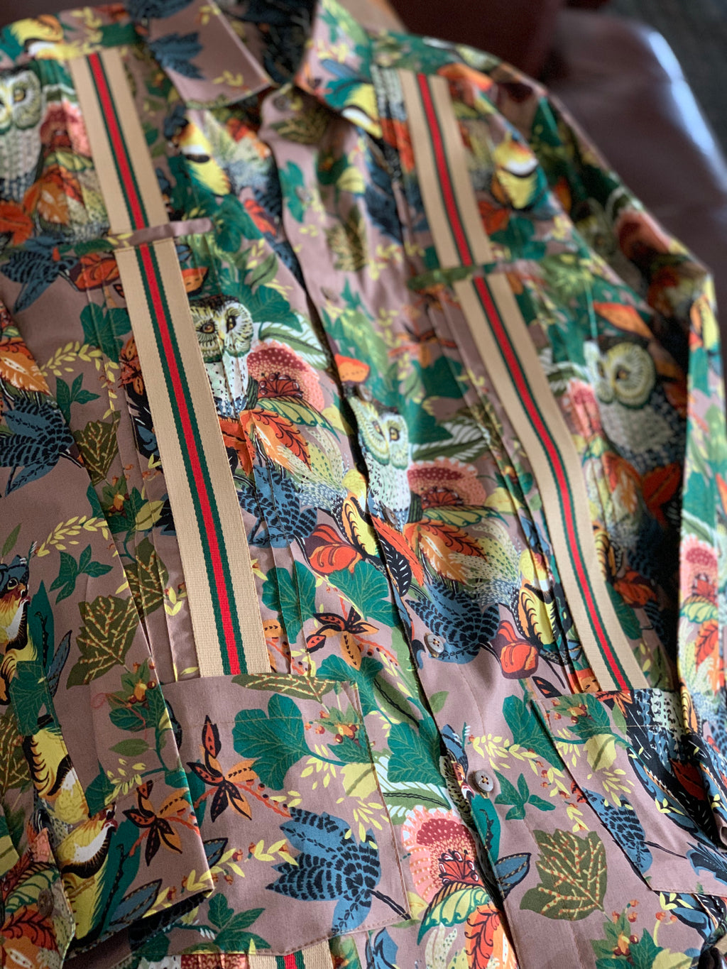 Harvest owl guayabera