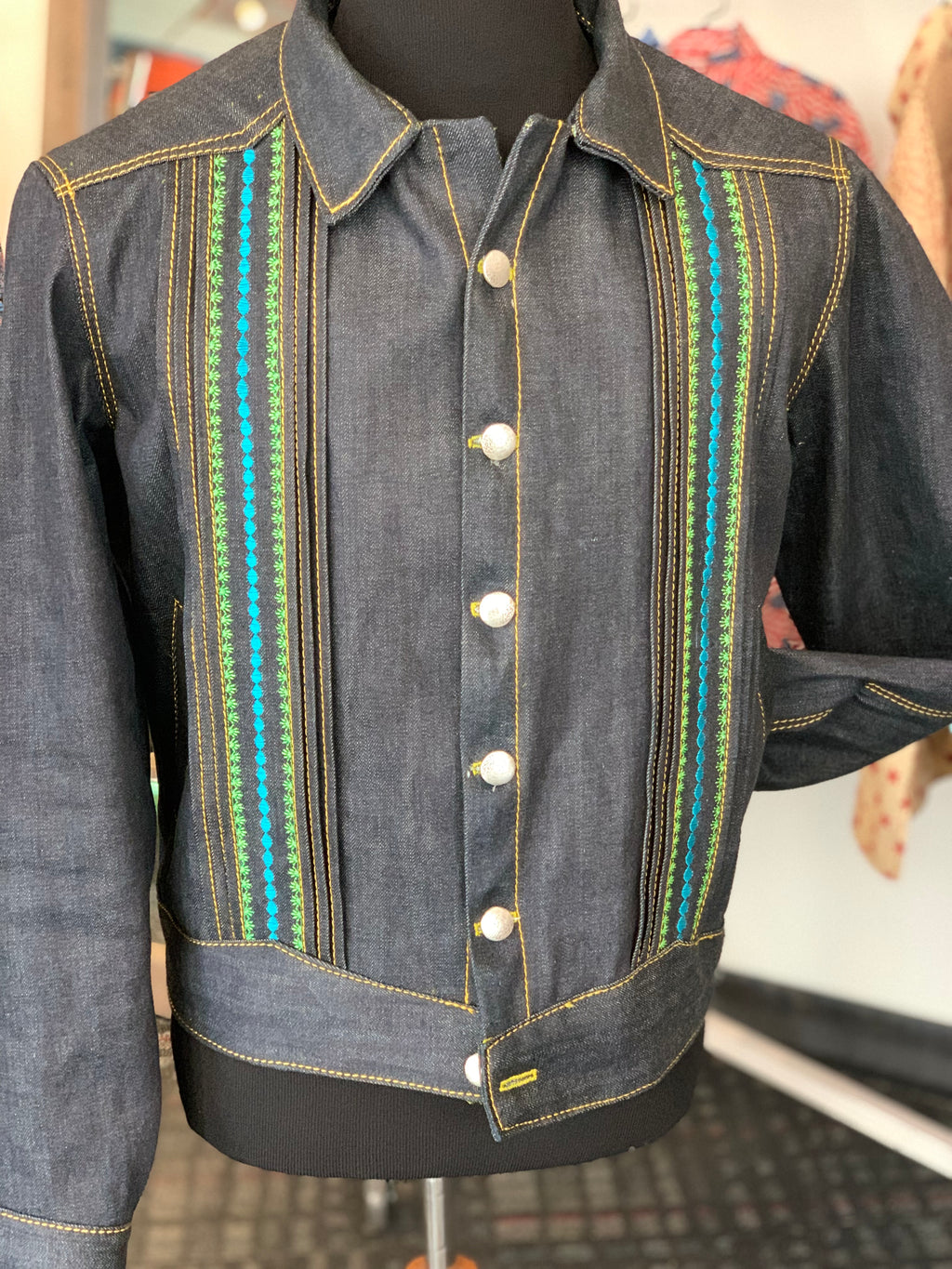 Guayabera king denim jacket